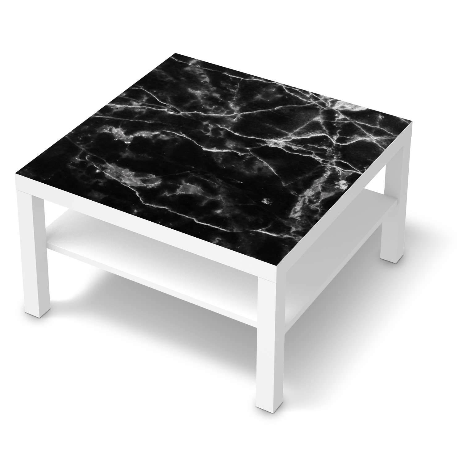 Selbstklebende Folie IKEA Lack Tisch 78×78 cm – Design: Marmor schwarz Mode