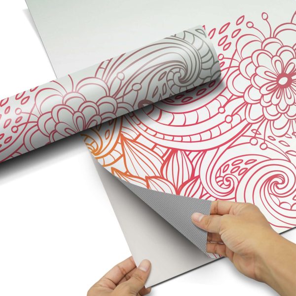 Möbelfolie IKEA Lack Tisch 90x55 cm - Design: Floral Doodle Verkauf – Bild 5