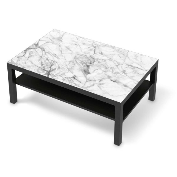 Klebefolie IKEA Lack Tisch 118x78 cm - Design: Marmor weiß Rabatt – Bild 2