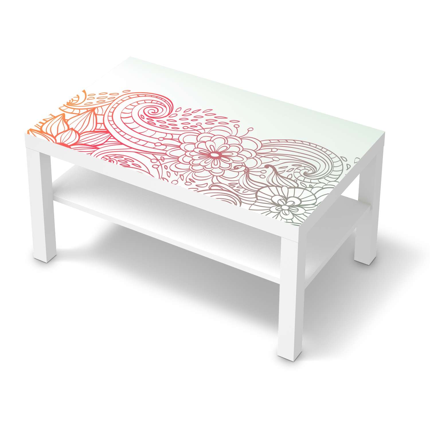 Möbelfolie IKEA Lack Tisch 90×55 cm – Design: Floral Doodle Verkauf
