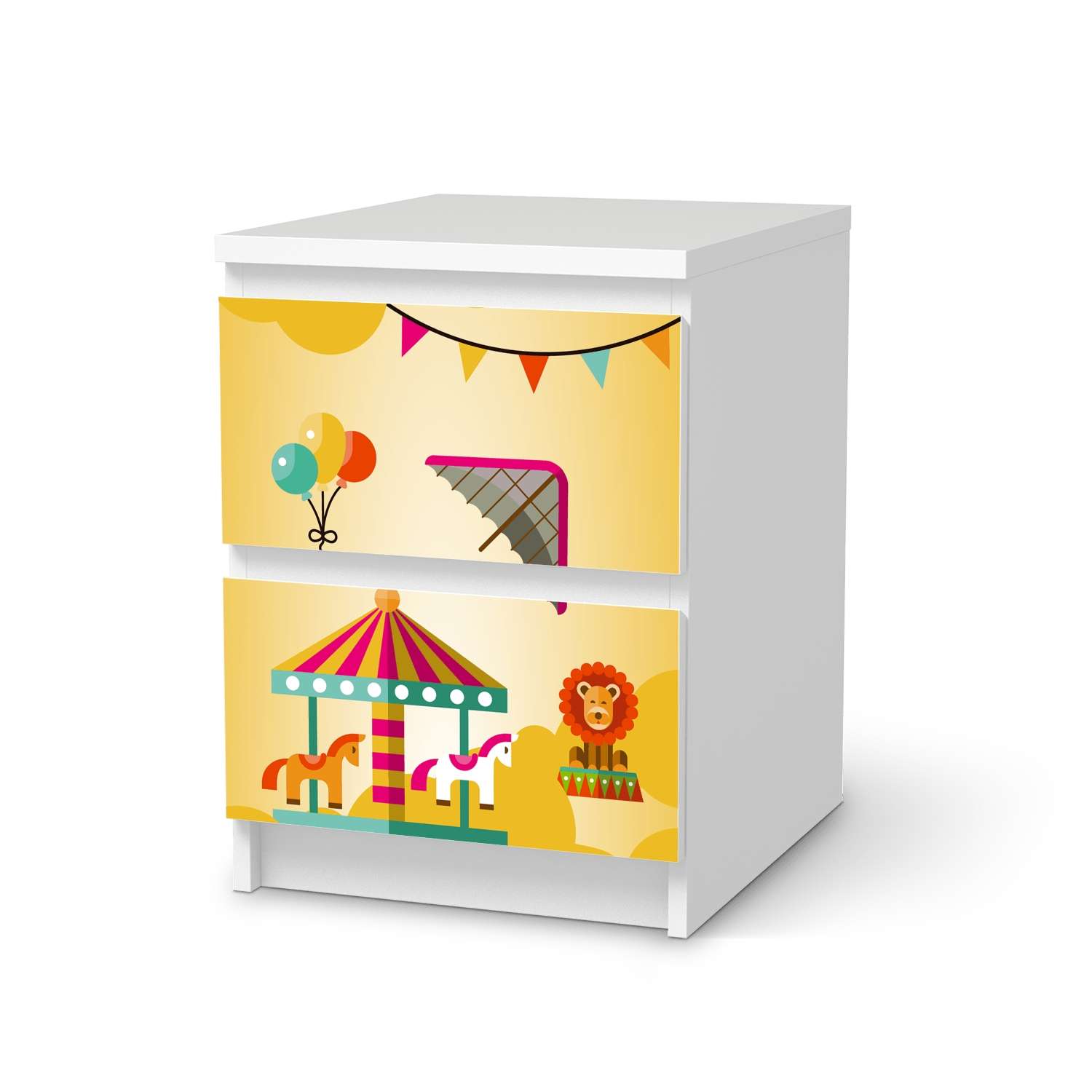 Möbelfolie IKEA Malm Kommode 2 Schubladen – Design: Löwenstark Online-Verkauf